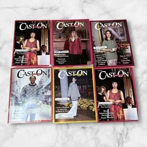 Cast On 1995 knitting and crochet magazine lot of 6